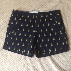 Women’s J. Crew Pineapple Shorts Size 4 Navy EUC